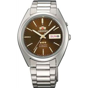 Мужские часы Orient 3 stars brown steel